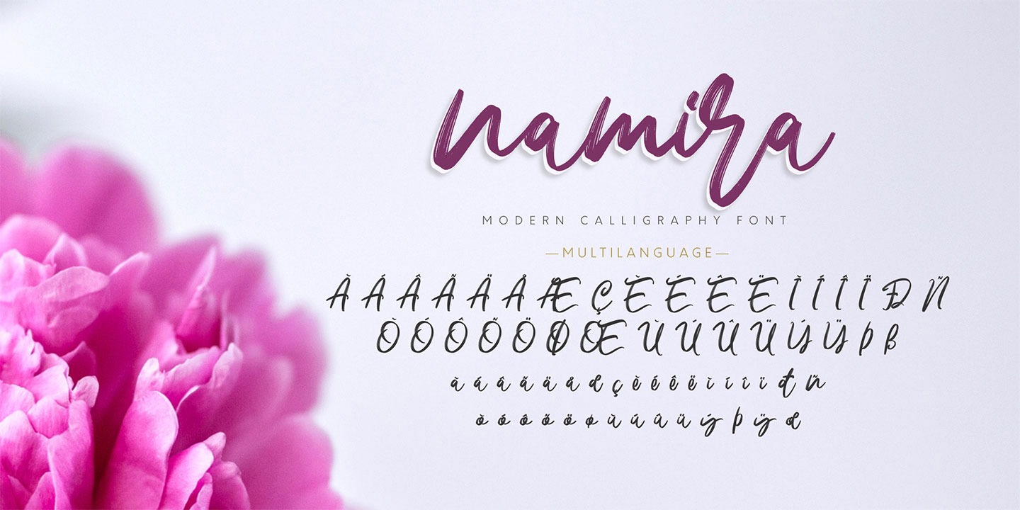 Пример шрифта Namira #3